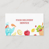 Lebensmittellieferung Wasserfarbe Visitenkarte (Vorderseite)