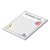 Lebensmittelliste für Obst Notizblock (Rotiert)