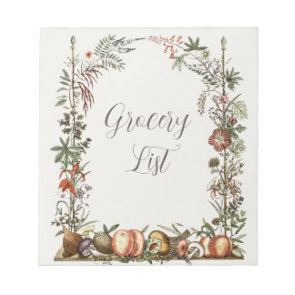 Lebensmittelliste Notizblock