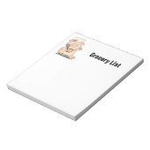 Lebensmittelliste Piggy Notepad Notizblock (Rotiert)