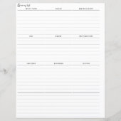 Lebensmittelliste Planner Seiten einfügen (Vorderseite)