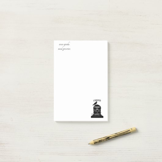 Lebensmittelliste Post-it Klebezettel (Auf Schreibtisch)