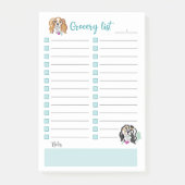 Lebensmittelliste| Post| Kavalier Post-it Klebezettel (Vorderseite)