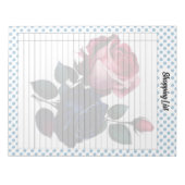 Lebensmittelliste Rosa und Blaue Rose Notizblock (Vorderseite)