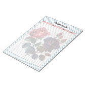 Lebensmittelliste Rosa und Blaue Rose Notizblock (angewinkelt)