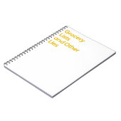 Lebensmittelliste und anderes Liedbuch Notizblock (Linke Seite)