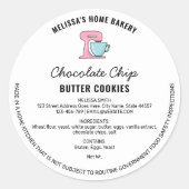 Lebensmittellizenzzeichen für moderne Bäckereien Runder Aufkleber (Vorderseite)