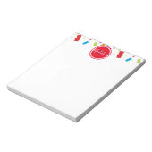 Lebensmittelmonogramm für Gummibären Notizblock (Rotiert)