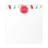 Lebensmittelmonogramm für Gummibären Notizblock (Vorderseite)