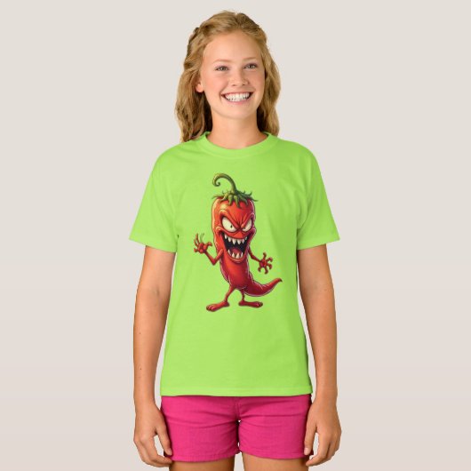 Lebensmittelmonster EVIL CHILI PEPPER T-Shirt (Vorne ganz)