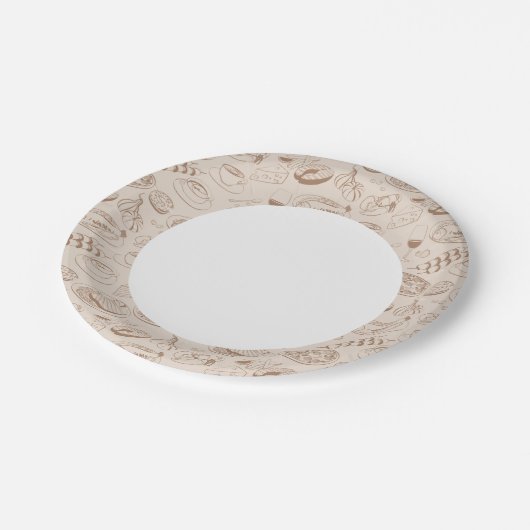 Lebensmittelmuster 3 pappteller (Schrägansicht)