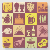 Lebensmittelmuster 3 steinuntersetzer (Vorderseite)