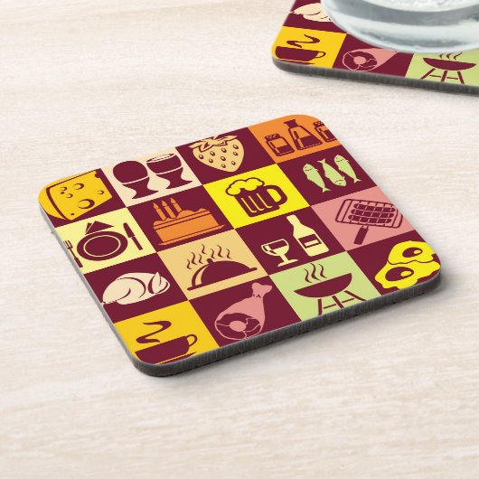 Lebensmittelmuster Getränkeuntersetzer (Linke Seite)