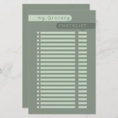 Lebensmittelprüfliste (Vorne/Hinten)