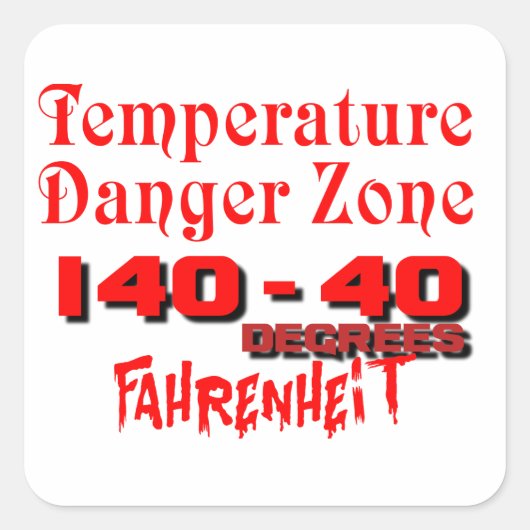 Lebensmittelsicherheit (Erinnerung) Quadratischer Aufkleber (Vorderseite)