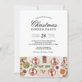 Lebensmitteltabelle für Wasserfarben | Weihnachtse Einladung (Vorderseite)