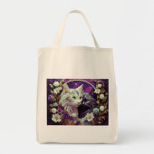 Lebensmitteltasche mit Kat-Illustration Tragetasche (Vorne)