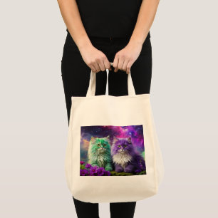 Lebensmitteltaschen mit 2 Katzen Tragetasche