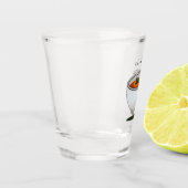 Lebensmittelthemen-Glas, gute Suppe Meme, Schnapsglas (Links)