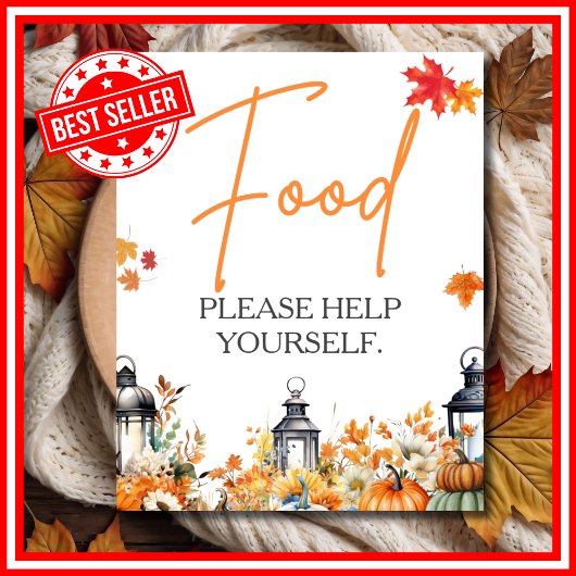 LEBENSMITTELUNTERZEICHNEN SIE EINE KürbisBaby-Dusc Poster