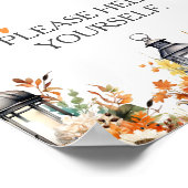 LEBENSMITTELUNTERZEICHNEN SIE EINE KürbisBaby-Dusc Poster (Ecke)