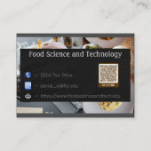 Lebensmittelwissenschaft und -komposition Untersch Visitenkarte (Rückseite)