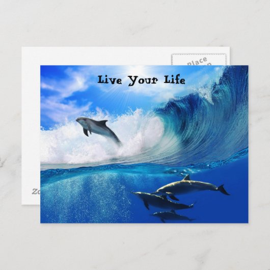 Lebensmotivation Postkarte (Vorne/Hinten)