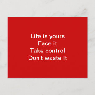 Lebensmotivierend Postkarte