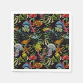 Lebensmuster der Meeresfauna Serviette (Vorderseite)