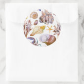 Lebensmuster der Wasserfarben 4 Runder Aufkleber (Tasche)