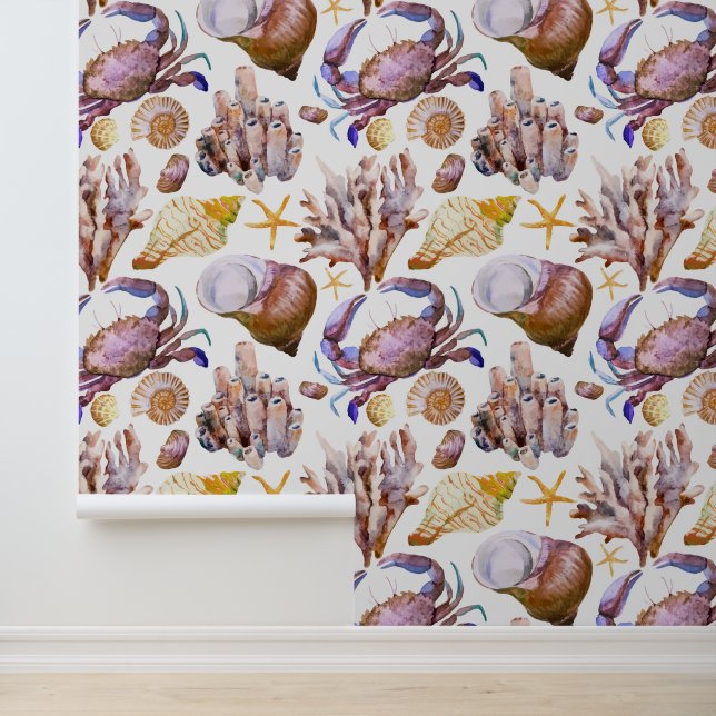 Lebensmuster der Wasserfarben 4 Tapete (Anwendung)