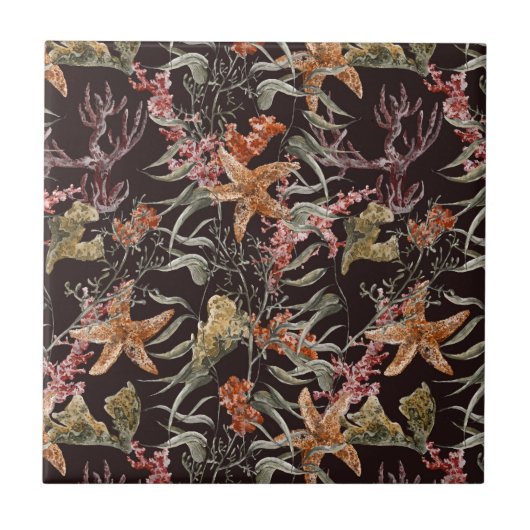 Lebensmuster des Meeres Fliese (Vorderseite)