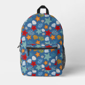 Lebensmuster unter Wasser Bedruckter Rucksack (Vorderseite)