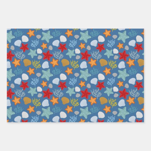 Lebensmuster unter Wasser Geschenkpapier Set (Vorderseite 3)