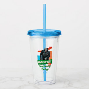 Lebensnachweis der Evolutionsbiologie Funny Chimp Acryltrinkbecher