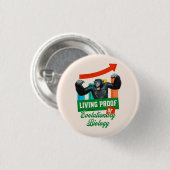 Lebensnachweis der Evolutionsbiologie Funny Chimp Button (Vorne & Hinten)