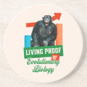 Lebensnachweis der Evolutionsbiologie Funny Chimp Getränkeuntersetzer (Vorne)