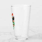 Lebensnachweis der Evolutionsbiologie Funny Chimp Glas (Links)