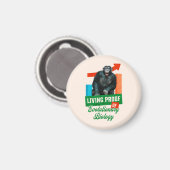 Lebensnachweis der Evolutionsbiologie Funny Chimp Magnet (Vorderseite/Rückseite)