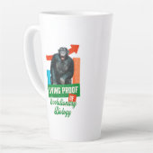 Lebensnachweis der Evolutionsbiologie Funny Chimp Milchtasse (Linke Ecke)