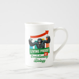 Lebensnachweis der Evolutionsbiologie Funny Chimp Porzellantasse