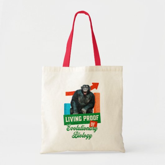 Lebensnachweis der Evolutionsbiologie Funny Chimp Tragetasche (Vorne)