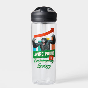 Lebensnachweis der Evolutionsbiologie Funny Chimp Trinkflasche