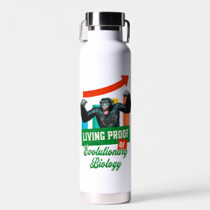 Lebensnachweis der Evolutionsbiologie Funny Chimp Trinkflasche