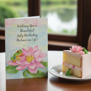 Lebenspartner Alles Gute zum Juli-Geburtstag mit W Karte
