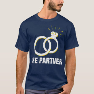 Lebenspartner Hochzeit Motivierend Quote Braut und T-Shirt