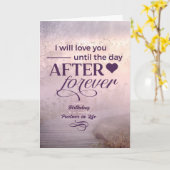 Lebenspartner Romantischer Geburtstag Lila Fogging Karte (Gelbe Blume)