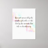 Lebensquoten, Abschluss, Glückwünsche Leinwanddruck (Vorderseite)