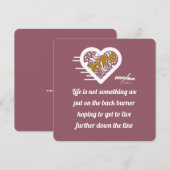 Lebensquotenkarte von Poet Adiela Akoo (Vorne/Hinten)