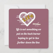 Lebensquotenkarte von Poet Adiela Akoo (Vorderseite)